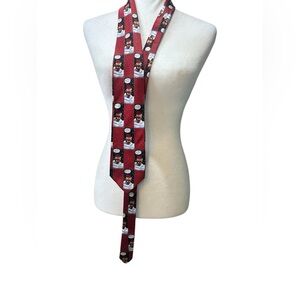 Santa Themed Red and Black Tie